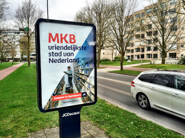 Mupi's citymarketing campagne Gewoon in Apeldoorn